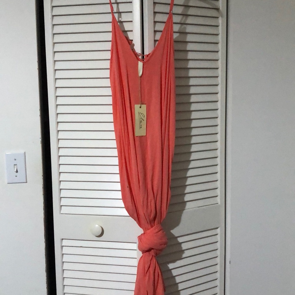 Long dress with tie back